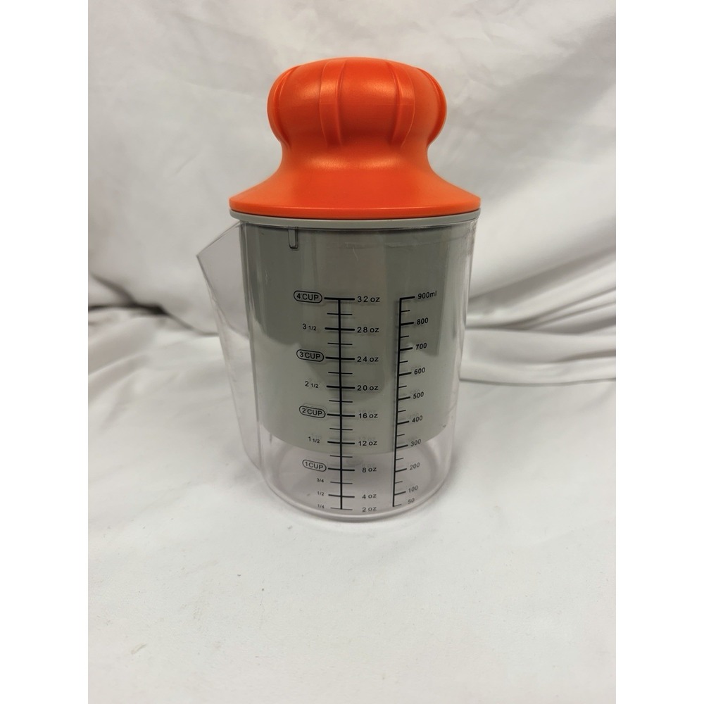 Avobagel Juicer 4 Cup Measuring Pitcher Set Orange Grey 32 oz 900 ml